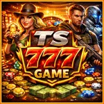 TS777 Game mobile interface showing daily rewards and gameplay features.