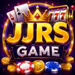 JJRS Game banner with red gaming theme, free download offer, and Pakistan trending highlights.