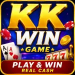 KK WIN Game feature image showing casino-themed graphics, slot machine, playing cards, poker chips, and Play & Win Real Cash text for Pakistani online gaming enthusiasts.